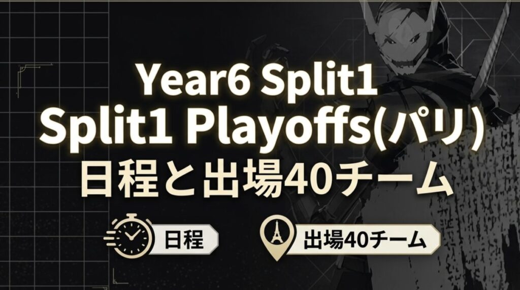 Year6 Split1 Playoffs(パリ)_日程と出場40チーム