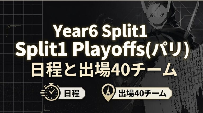 Year6 Split1 Playoffs(パリ)_日程と出場40チーム